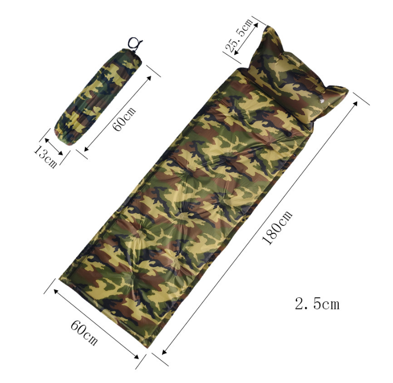 Inflatable Camo Cushion with Pillow for Outdoor Camping - Image 5